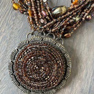 VINMOD Designs Crystal Pendant Necklace Earring Set